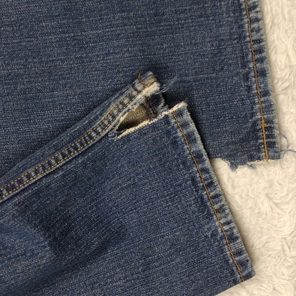 Levi's 559 Blue Medium Wash Five Pocket Mid Rise Zip Up Straight Leg Denim Jean - Picture 15 of 16